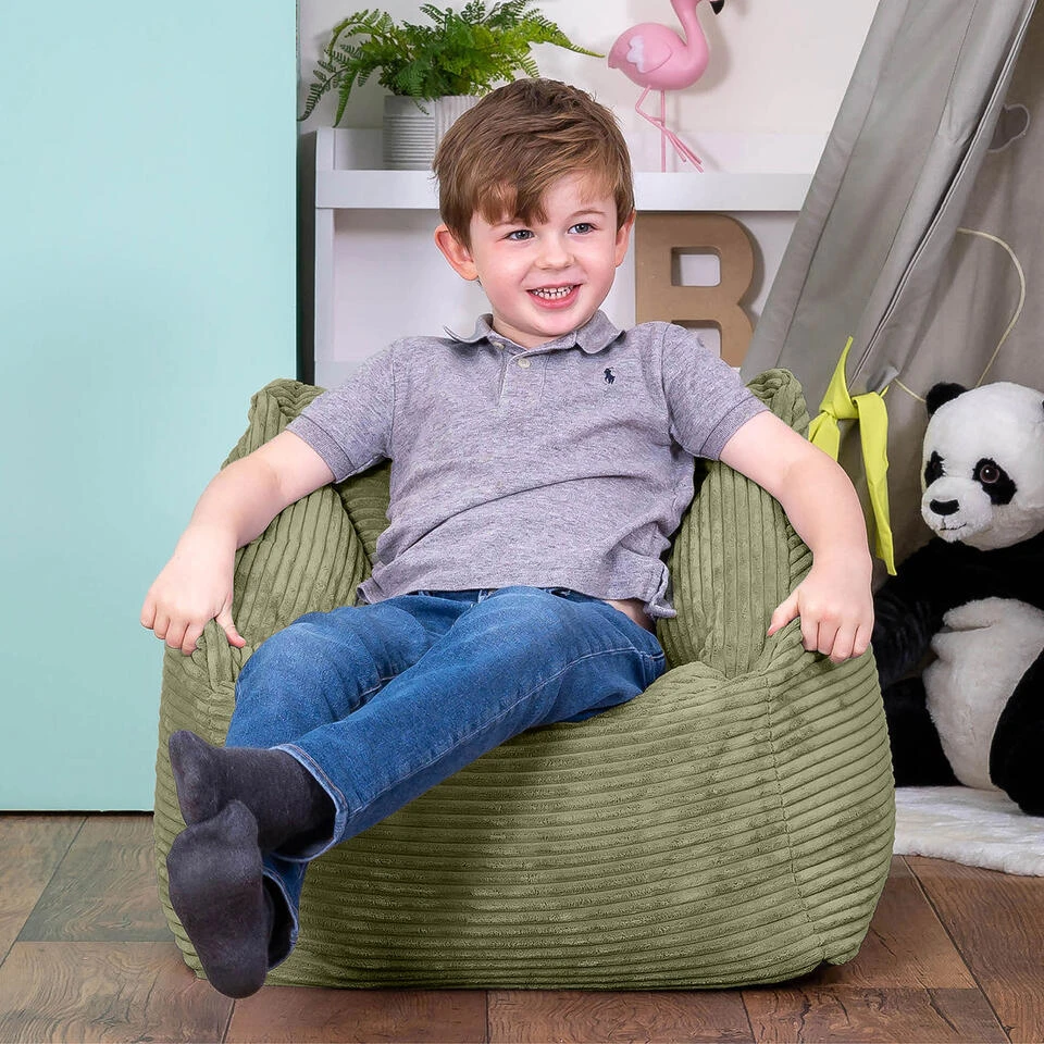 Icon Kinderzitzakken Morgan - Corduroy Zitzak Met Vulling - Saliegroen 3 Icon Kinderzitzakken Morgan - Corduroy Zitzak Met Vulling - Saliegroen - Afbeelding 3