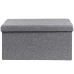 HI Poef/hocker/opbergbox - Grijs - Mdf - 76 X 38 Cm -Leenbakker Winkel c678639837c94e55b665d2c06b930544