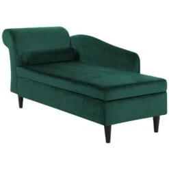 LUIRO - Chaise Longue - Groen - Linkerzijde - Fluweel -Leenbakker Winkel c6dd273c5941478e86725cdd45a4e88f