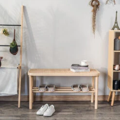 Bank Met Opbergruimte Van Massief Grenen En Rotan -Leenbakker Winkel c75dc5fe26a94d769d075f221f7f23d9