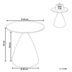CORELLA - Bijzettafel - Bruin - Metaal -Leenbakker Winkel c7abdedf670e4ccfb021c1ad5d6f16c8