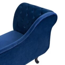 NIMES - Chaise Longue - Blauw - Linkerzijde - Fluweel -Leenbakker Winkel c81467751e684ef08e83ac06deb975ce