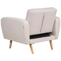 FLORLI - Fauteuil - Beige - Polyester -Leenbakker Winkel c82774d0fa9942f3898125e17694d3d8