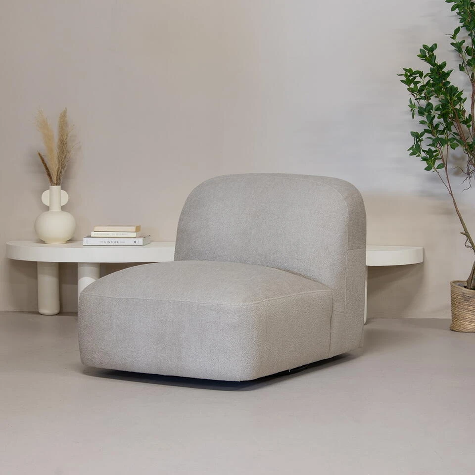 Loveseat Stof Taupe - Zitbreedte 76cm - 76x106x75cm - Mary 2 Loveseat Stof Taupe - Zitbreedte 76cm - 76x106x75cm - Mary - Afbeelding 2