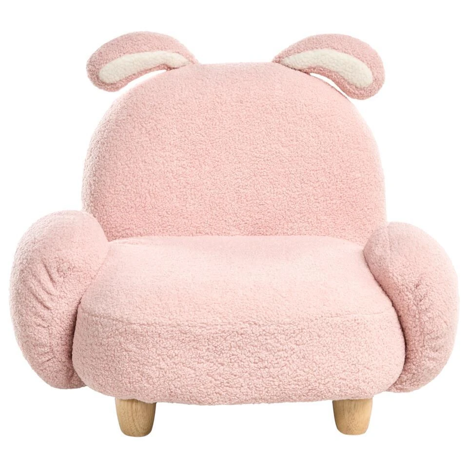 KANNA - Kinderfauteuil - Pastelroze - Bouclé 6 KANNA - Kinderfauteuil - Pastelroze - Bouclé - Afbeelding 6