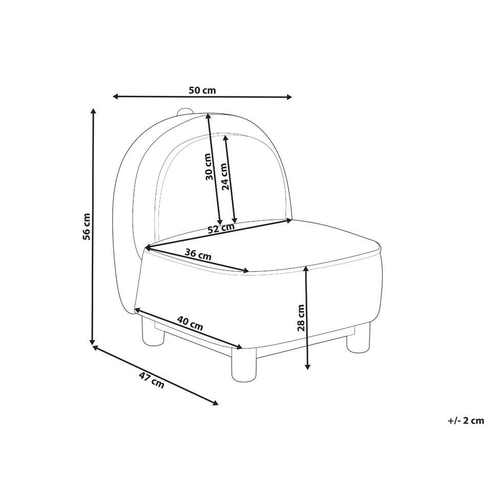 FABORG - Kinderstoel - Blauw - Polyester 4 FABORG - Kinderstoel - Blauw - Polyester - Afbeelding 4