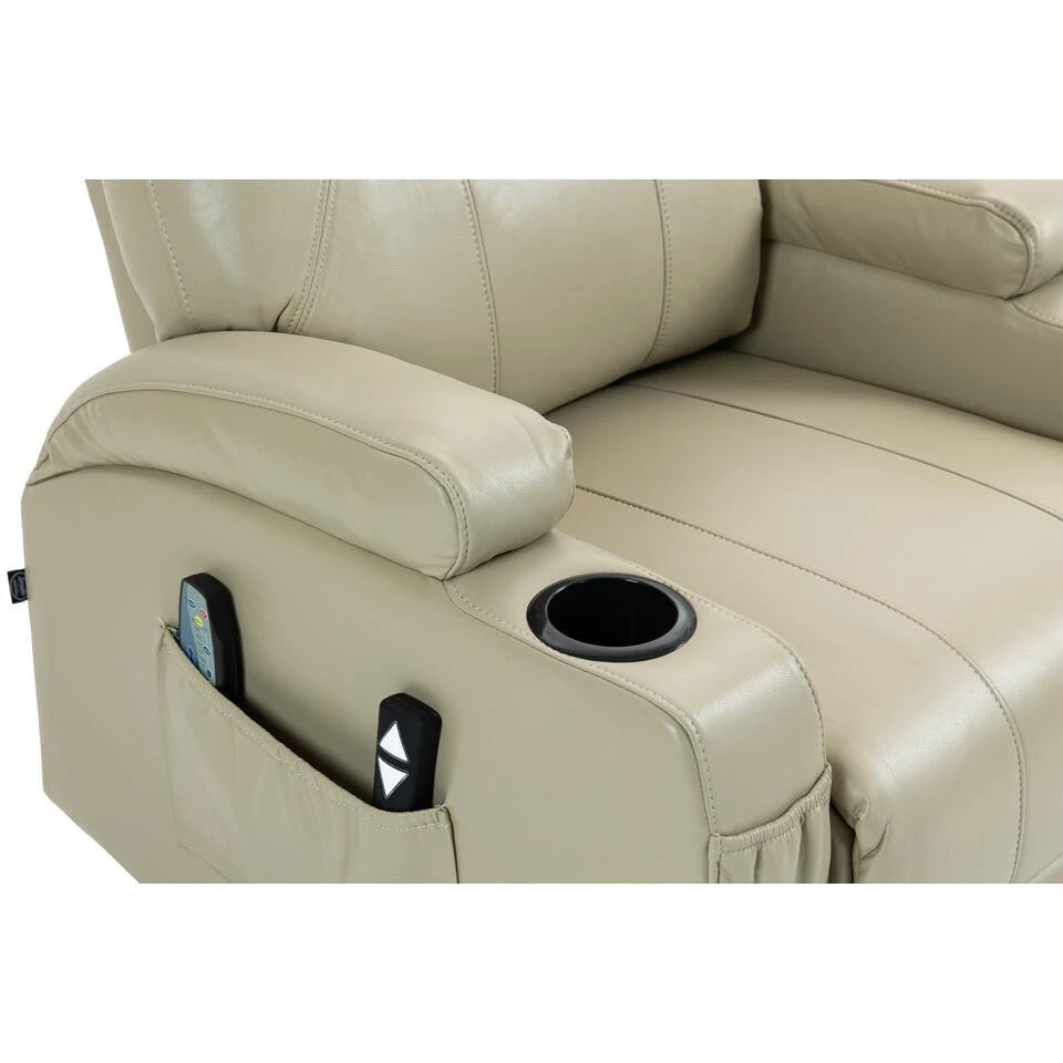 CLP Fauteuil Hepler Zwart Frame - Kunstleer - Creme 8 CLP Fauteuil Hepler Zwart Frame - Kunstleer - Creme - Afbeelding 8