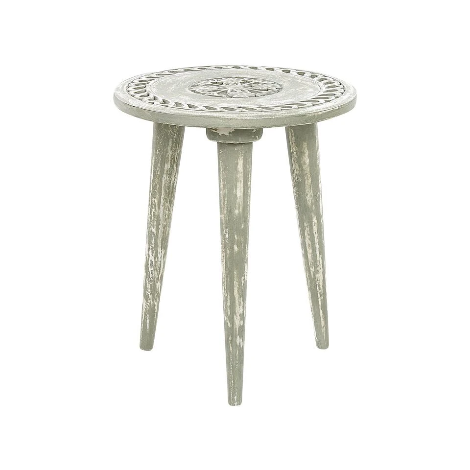 Beliani Bijzettafel EKAMBA - Groen Mangohout 4 Beliani Bijzettafel EKAMBA - Groen Mangohout - Afbeelding 4