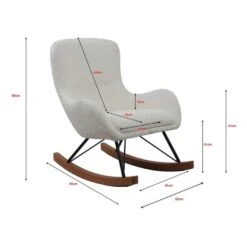 Kinderschommelstoel Rocky - 66x56x69 Cm - Bouclé/wit -Leenbakker Winkel cb19e5fa25cc4d1abd8e04526e91d124