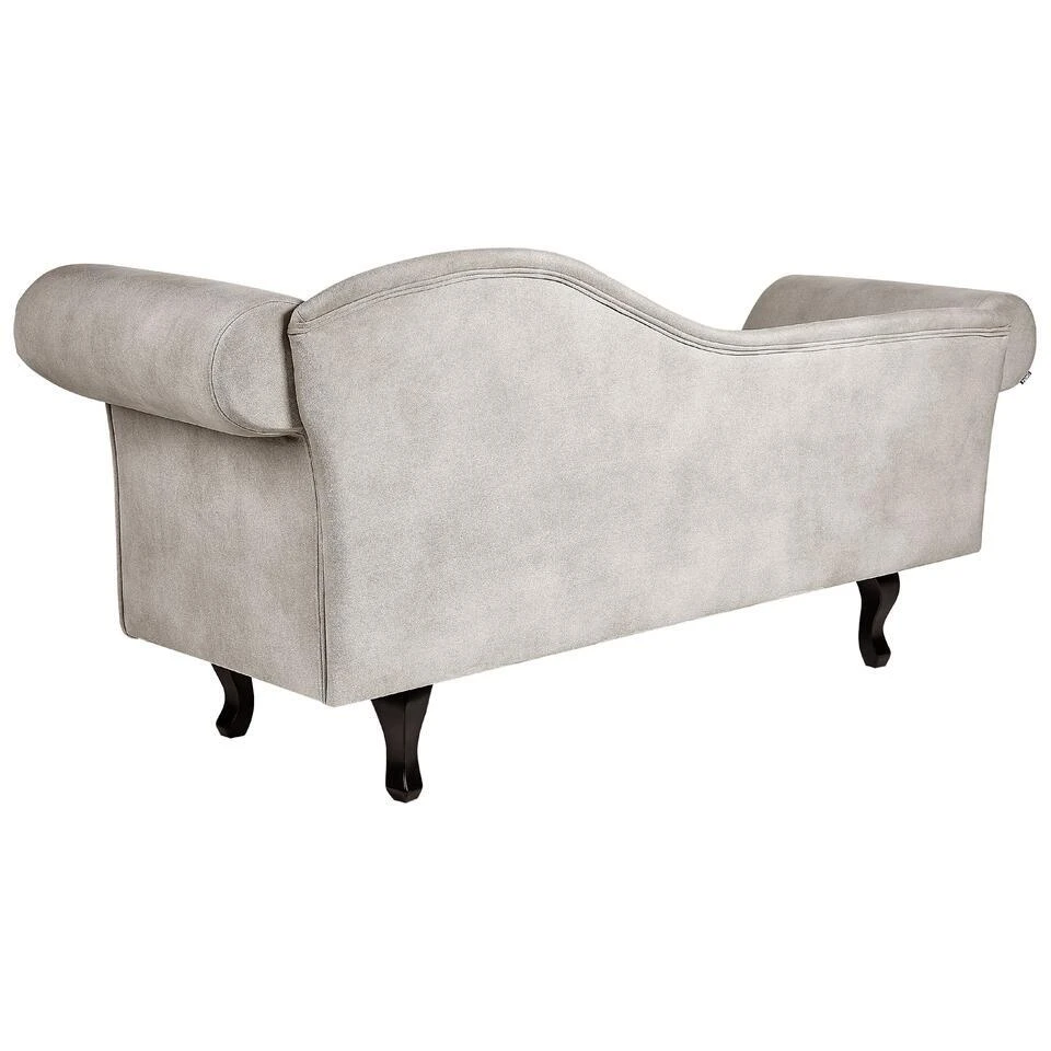 LATTES II - Chaise Longue - Taupe - Rechterzijde - Fluweel 6 LATTES II - Chaise Longue - Taupe - Rechterzijde - Fluweel - Afbeelding 6