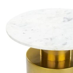 ARIAGA - Bijzettafel - Wit/Goud - Metaal -Leenbakker Winkel cbc6f7ecd8434772b2d23d19ae8f915a