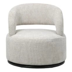 Draaifauteuil - Stof Beige - Hoogte Rugleuning 77cm - Eliza -Leenbakker Winkel ccc2079607bc44289ade646e4f9d928f