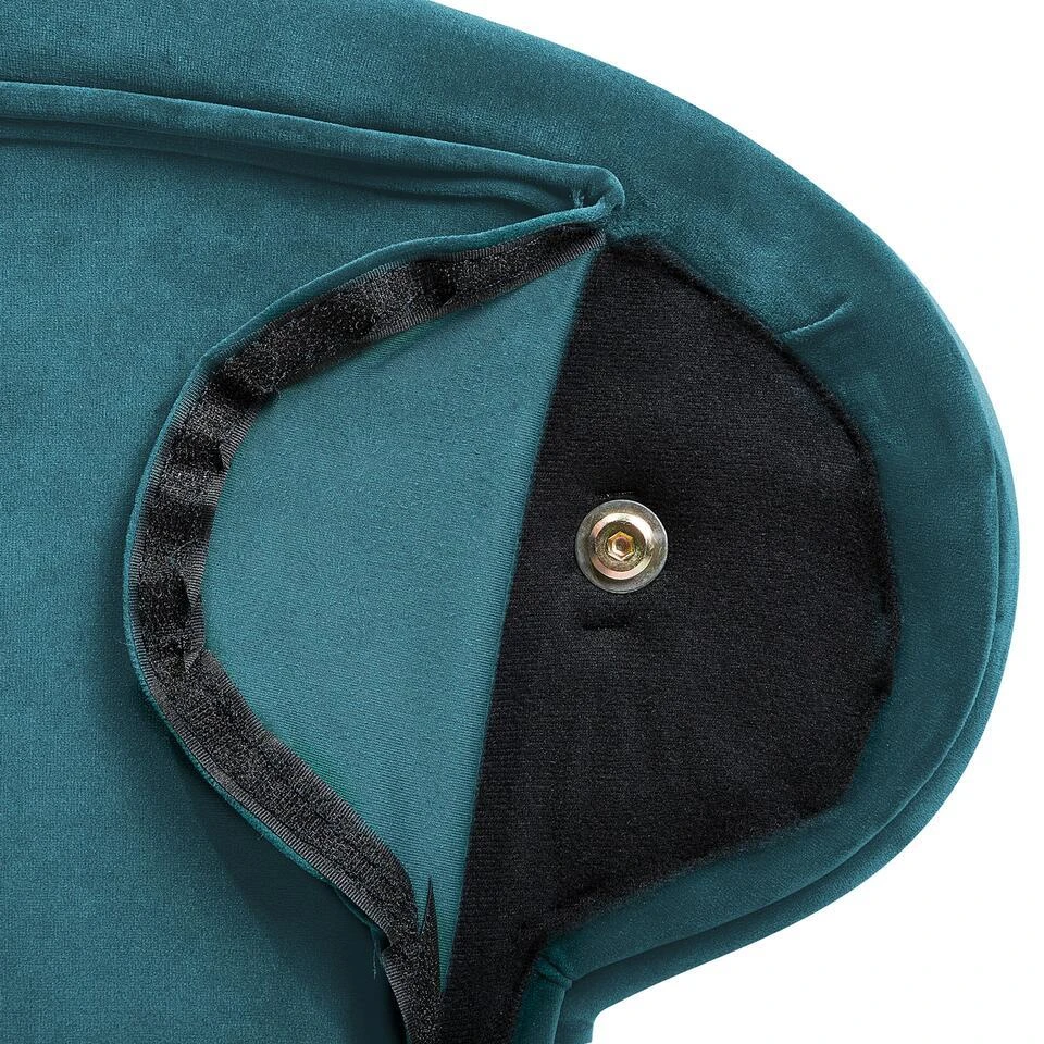 NIMES - Chaise Longue - Blauwgroen - Rechterzijde - Fluweel 12 NIMES - Chaise Longue - Blauwgroen - Rechterzijde - Fluweel - Afbeelding 12