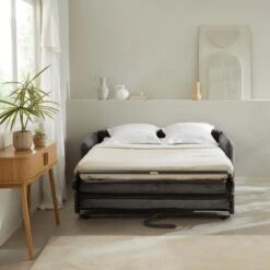 CALICOSY - Slaapbank MIRA - Antraciet Grijs - 90x185x104 Cm -Leenbakker Winkel cdb8aeee2995449eb7508b4d5c32c912