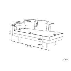 MIRAMAS - Chaise Longue - Rood - Linkerzijde - Fluweel -Leenbakker Winkel cf8e7975fbe246e58553aae59fc75483