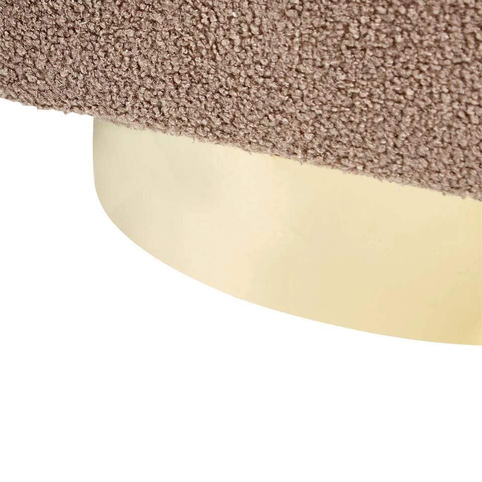 LAVIK - Fauteuil - Bruin - Bouclé 4 LAVIK - Fauteuil - Bruin - Bouclé - Afbeelding 4