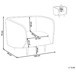 LOEN - Fauteuil - Wit - Polyester -Leenbakker Winkel d0eee5598f3f4d6f8530f75c64e1d456