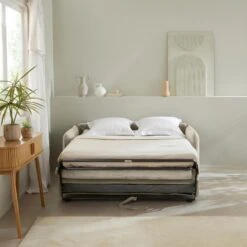 CALICOSY - Slaapbank MIRA - Ecru - 90x185x104 Cm -Leenbakker Winkel d1f2dbda013f418e856f64138db11bb0