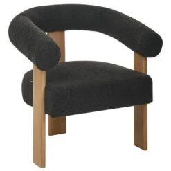 ILBRO - Fauteuil - Zwart/Donkerbruin - Bouclé -Leenbakker Winkel d33b45699e3b4bffaa3b954a9b62bae9