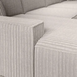 Meubella - Manolo - Hoekbank 5-zits Met Chaise Longue - Ribstof Beige - Links 11 Meubella - Manolo - Hoekbank 5-zits Met Chaise Longue - Ribstof Beige - Links -Leenbakker Winkel d45ca41538d44682a40d491802f2fb65