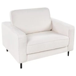 SAVALEN - Fauteuil - Wit - Bouclé -Leenbakker Winkel d534b632f4e54bb09006929dab125b08