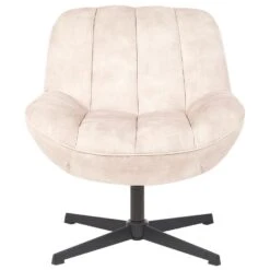 LIA - Fauteuil Met Hocker - Beige - Fluweel -Leenbakker Winkel d5beec96fdd74616b81c901e54f465a7