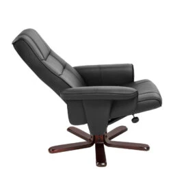 Tectake TV-fauteuil Met Krukje Model I, Zwart/bruin -Leenbakker Winkel d5ed5f8918654509b985e3d587ed16af