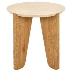 Bijzettafel Travertinlook Rond - 50x50x50cm - Derk -Leenbakker Winkel d9b5b700c25f4283b600591a172b2476