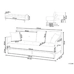 Beliani Driezitsbank - LUCAN Groen Fluweel -Leenbakker Winkel da346fc82e324e649c3b5d4b31576ae9