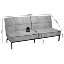 Rousseau Slaapbank Konya - Met Koudschuimmatras - 188 X 85 X 91 Cm - Grijs -Leenbakker Winkel da46fbebe3384a108b28386562fa1315