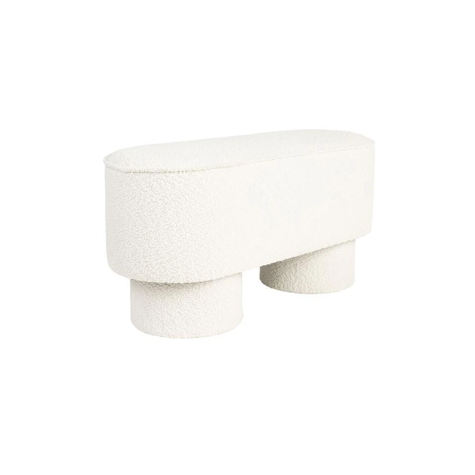 Housecraft Marcos Bankje Bouclé Wit 3 Housecraft Marcos Bankje Bouclé Wit - Afbeelding 3