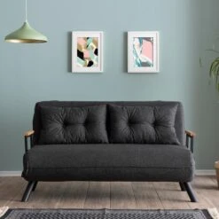 CALICOSY - Slaapbank SANDO - Donkergrijs - 41x133x50 Cm -Leenbakker Winkel dbad3e53bf43474794ede0c2df1d76b0