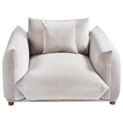 LUVOS - Fauteuil - Taupe - Fluweel -Leenbakker Winkel dca0d57bcfbf49b9b68ea1c463099012