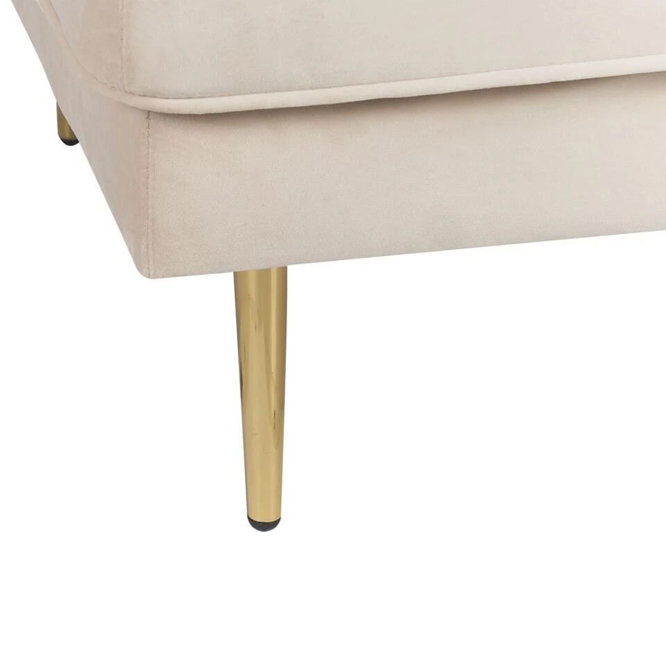 MIRAMAS - Chaise Longue - Beige - Linkerzijde - Fluweel 10 MIRAMAS - Chaise Longue - Beige - Linkerzijde - Fluweel - Afbeelding 10