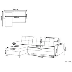 SIMRIS - Hoekslaapbank - Blauw - Rechtszijdig - Polyester -Leenbakker Winkel e0489713eaae46708414823363c6679b