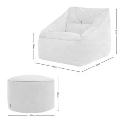 Icon Zitzak En XL Poef Natalia - Chenille Zitzak Fauteuil - Saliegroen -Leenbakker Winkel e0af88ab50224679a33a8066dc5c848b