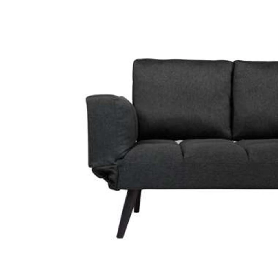 BREKKE - Slaapbank - Zwart - Polyester 8 BREKKE - Slaapbank - Zwart - Polyester - Afbeelding 8