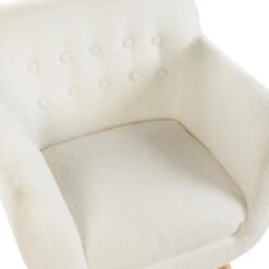 MELBY - Fauteuil - Wit - Bouclé -Leenbakker Winkel e4e5a3e1b2724891a26c4781f11e3fa8