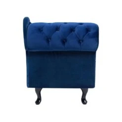NIMES - Chaise Longue - Blauw - Linkerzijde - Fluweel -Leenbakker Winkel e5d325cacdce4d22aefbbca17d57a59e