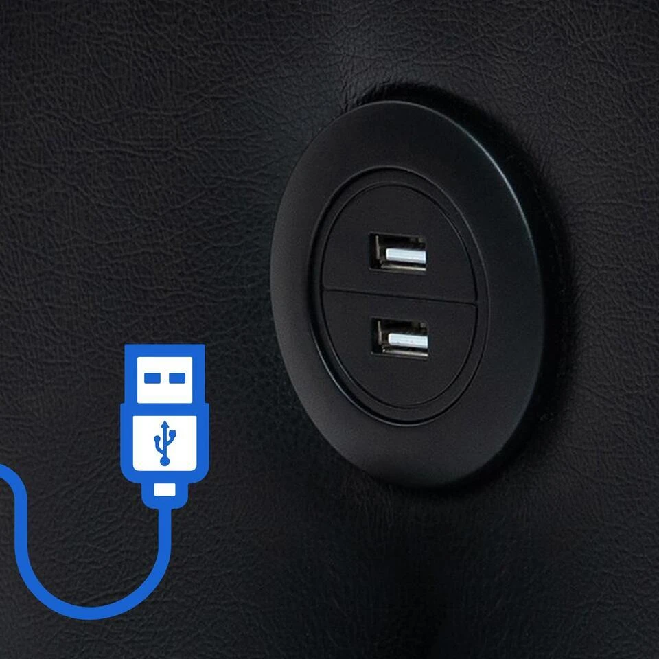 CLP Fauteuil Andover Zwart Frame - Kunstleer - Zwart 6 CLP Fauteuil Andover Zwart Frame - Kunstleer - Zwart - Afbeelding 6