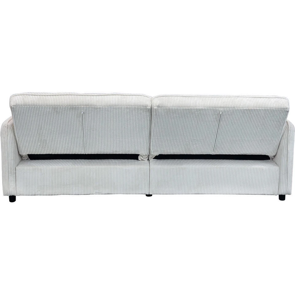 Alicia - Slaapbank 3-zits In Crèmekleurige Stof 8 Alicia - Slaapbank 3-zits In Crèmekleurige Stof - Afbeelding 8