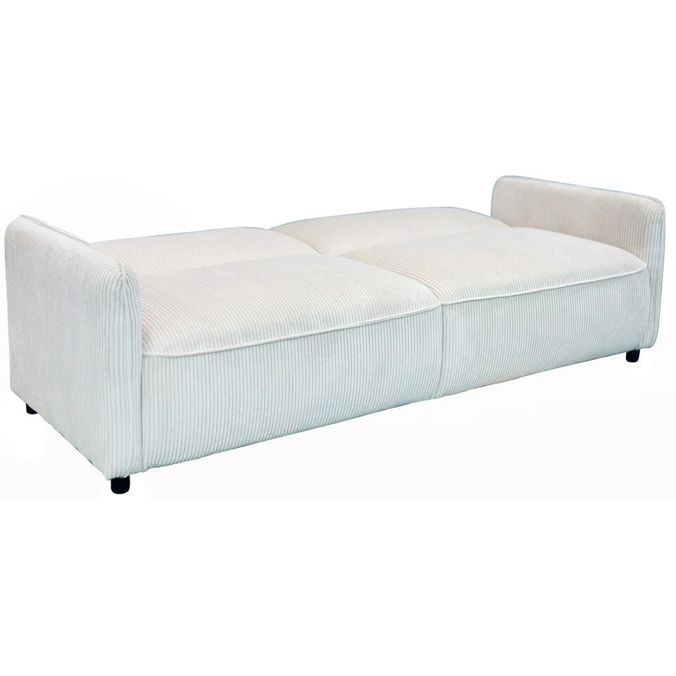 Alicia - Slaapbank 3-zits In Crèmekleurige Stof 4 Alicia - Slaapbank 3-zits In Crèmekleurige Stof - Afbeelding 4