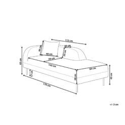 LE CRAU - Chaise Longue - Wit - Linkerzijde - Polyester -Leenbakker Winkel e9bf5e891ca34654b6d72f13f77268e9