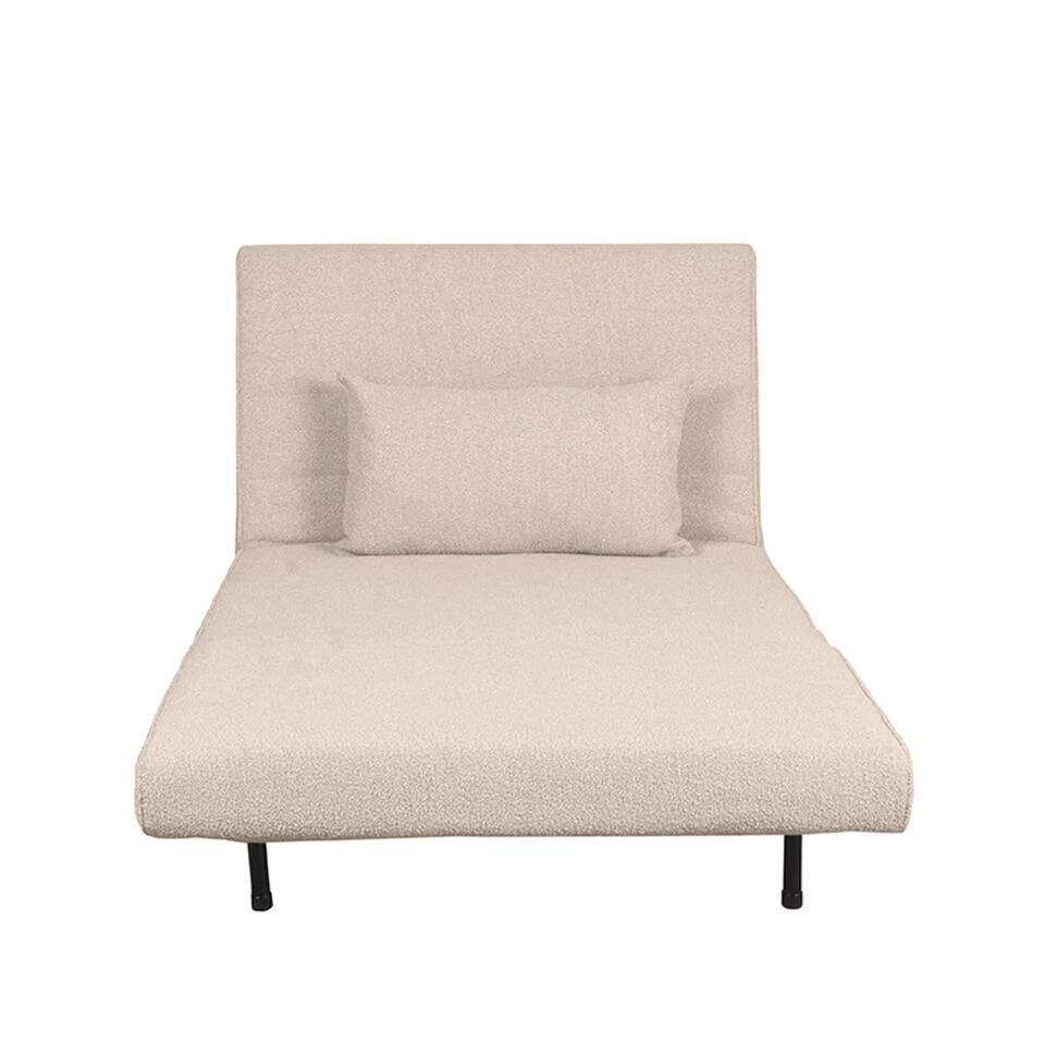 LABEL51 Slaapbank Single Bouclé Naturel/Zwart 5 LABEL51 Slaapbank Single Bouclé Naturel/Zwart - Afbeelding 5