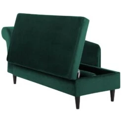 LUIRO - Chaise Longue - Groen - Linkerzijde - Fluweel -Leenbakker Winkel eb144d873e6d4e5fa37ce56beff6bd24