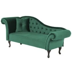 LATTES - Chaise Longue - Groen - Linkerzijde - Fluweel -Leenbakker Winkel eb35433af4a74a638544e6f031bf40c2