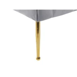 NANTILLY - Chaise Longue - Grijs - Symmetrisch - Fluweel -Leenbakker Winkel eb5da563cfbf4185a3f31e67e57bb41b