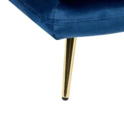 GONESSE - Chaise Longue - Blauw - Fluweel -Leenbakker Winkel ebc74298752d4c54a9e6cac30a465913