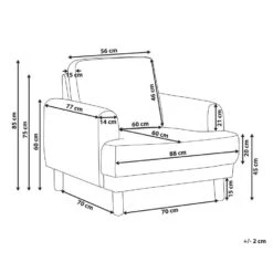 TUVE - Fauteuil - Taupe - Polyester -Leenbakker Winkel ecfe8ba4b47c4aff9ee3c80fa309489d