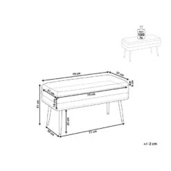 DURHAM - Bankje - Wit - Fluweel 10 DURHAM - Bankje - Wit - Fluweel -Leenbakker Winkel ed838231c7bd458e98a83633d1ba651e 1